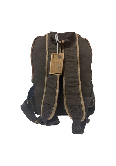 Old Cotton Cargo Kaliteli Siyah Vintage Salaş Baskılı Disayn Günlük Gezi Okul Sırt Çantası Revilla Bag 28x38cm Sarı