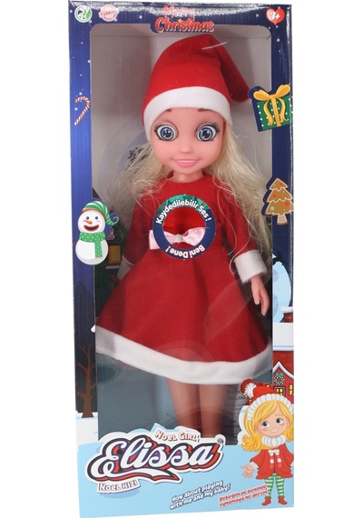 Toyx Noel Anne Oyuncak Et Bebek 45 cm – Yılbaşı Kıyafetli Bebek 3+ Yaş