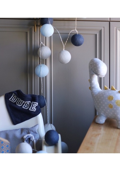 Stylish Blue Işıklı Top Dekoratif Aydınlatma