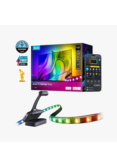 Govee 3S Pro Tv Arkası LED Şerit Ambiyans Aydınlatma, Tv Renk Senkronizasyonu 75-85 Inç Tv'ler ile Uyumludur
