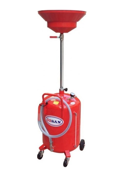 Havalı Yağ Boşaltma Kovası 80Lt (Geniş Hunili 480Mm)