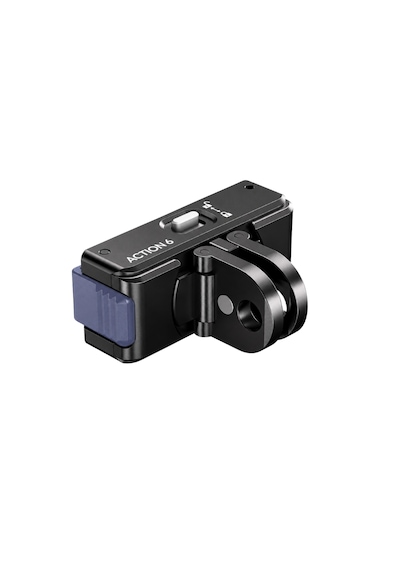 Quıckdock Qdx4-a6 Manyetik Ve Kilitli Aksiyon Kamera Montaj Adaptörü 1/4 Dişli Action 6 Uyumlu Siyah