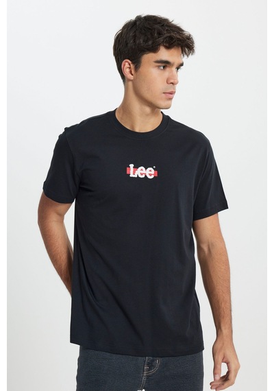 Lee T-shirt Siyah Erkek Kısa Kol T-shirt Siyah