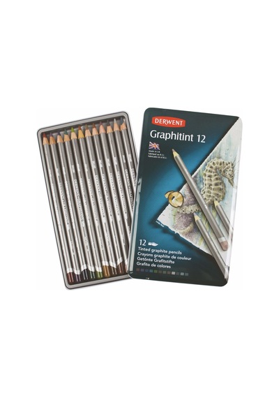 Derwent Graphitint Sulandırılabilen Renkli Grafit Kalem 12Li Set