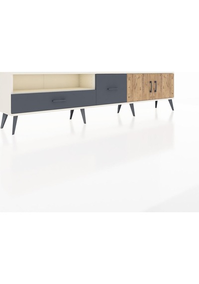 Arges Tv Ünitesi 2 Raflı 2 Çekmeceli 2 Kapaklı 220x30x51 Aytaşı-çam/antrasit Atlas Çam/antrasıt - Aytası Arges Tv Ünitesi 2 Raflı 2 Çekmeceli 2 Kapaklı 220x30x51 Aytaşı-çam/antrasit Atlas Çam/antrasıt - Aytası
