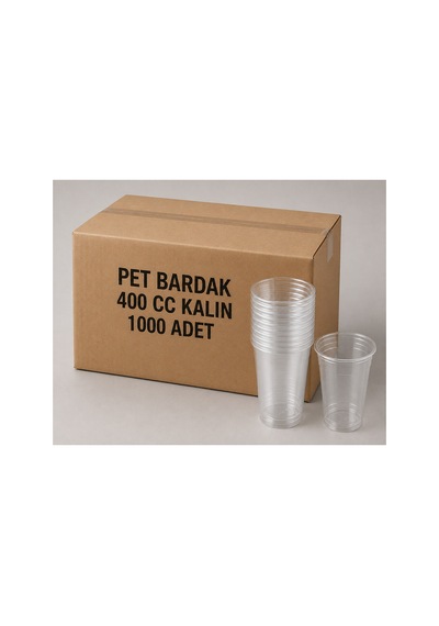400 Cc Pet Bardak 1000 Adet Kalın 14 Oz Şeffaf Plastik Bardak - 913545765 Diğer