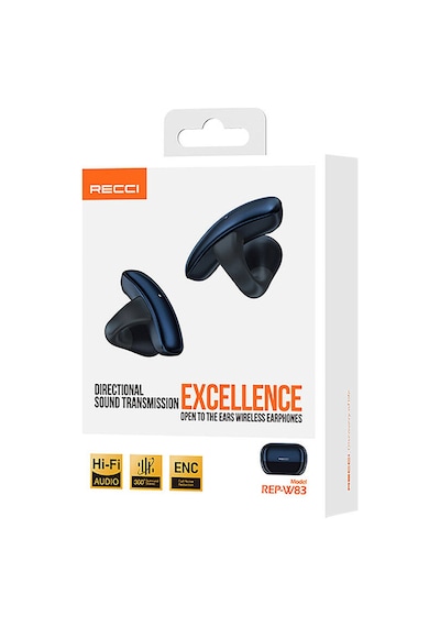 Recci REP-W83 Excellence Serisi ENC Teknolojili Hi-Fi Ses TWS Bluetooth 5.3 Kulak İçi Kulaklık