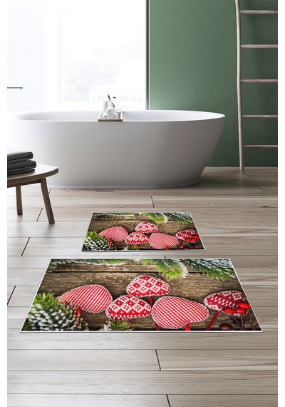 Alanur Trend Kaymaz Taban Dijital Banyo Takımı Kt426 Kırmızı