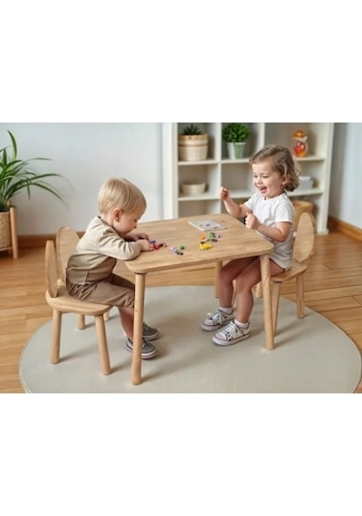 Bee Smart Ms-60 Safir Naturel Beyaz Set 1 Masa 2 Sandalye BEESMART.022 Diğer