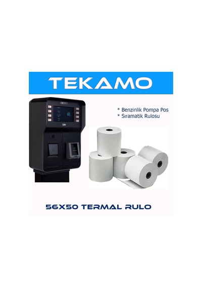 56x50 Pompa Yazarkasa Termal Pos Rulosu 50 Adet