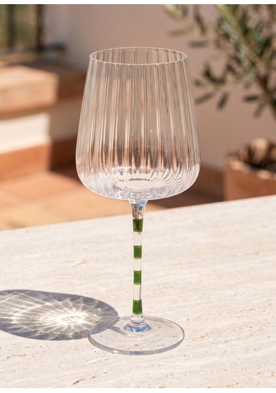 The Mia Şarap Kadehi Mor Yeşil 600 Ml Çok Renkli