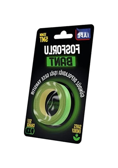 Fosforlu Bant - 15mm X 5mt, Yeşil