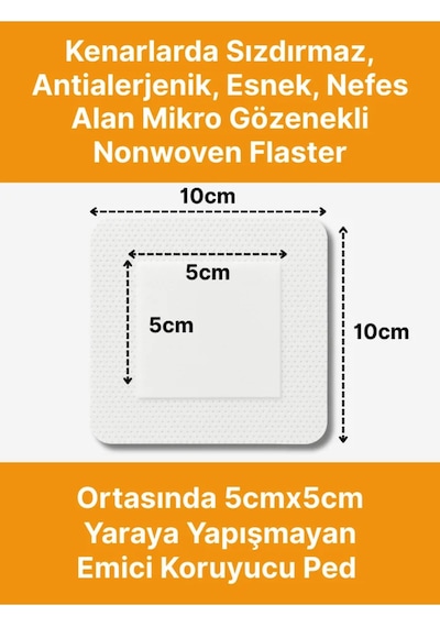 Steril Yara Pedi, 4 Kutu Kombo Paket,non-woven Yara Örtüsü, Steril Tekli Paketlerde 100 Adet