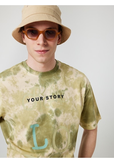 Oversize Fit Erkek Tshirt K.kol Haki