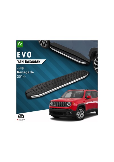 S-dizayn Jeep Renegade Evo Krom Yan Basamak 173 Cm 2014 Üzeri