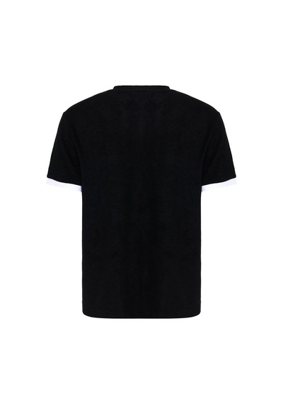 Beşiktaş Lisanslı Yazılı Logolu Siyah T-shirt Kartal Ahşap Kutulu Siyah - Beyaz