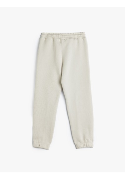 Koton Jogger Eşofman Altı Beli Bağlamalı Şardonlu Gri 5wkb40109tk Gri