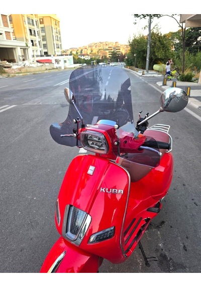 Motocam Küba Az 50 Ön Cam 2023-2026 Model 37cm Füme Renkli Elcikli Aparatsız