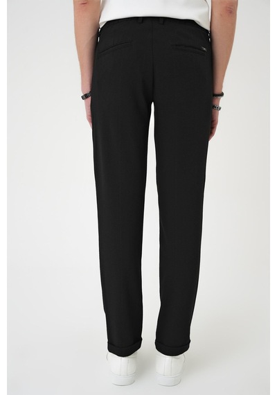 Efor Comfort Fit Beli Lastikli Siyah Jogger Pantolon P 1179 Siyah