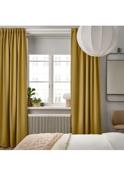 Ikea Majgull Fon Perde 145x300 Cm Açık Sarı