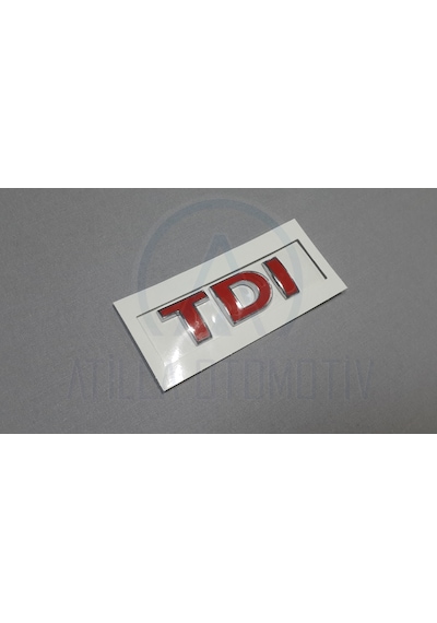 VOLKSWAGEN BORA 1999-2005 TDİ BAGAJ YAZISI KROM 3 KIRMIZI