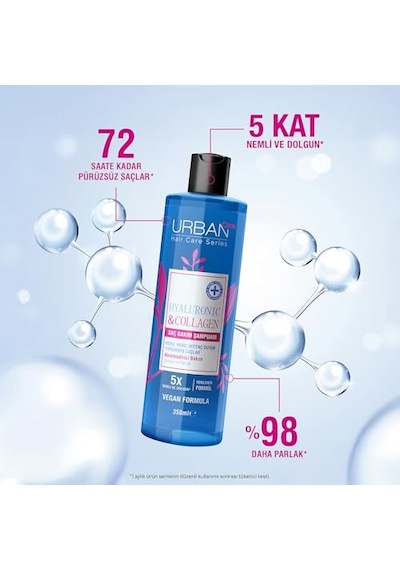 Urban Care Hyaluronic & Collagen Ekstra Dolgunlaştırıcı Saç Bakım Şampuanı, 350 Mililitre, Vegan
