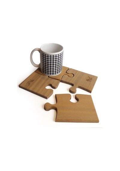 Puzzle Mat Bardak Altı G:22x D:18x Y:1 Ağırlık:0.5 Ahşap
