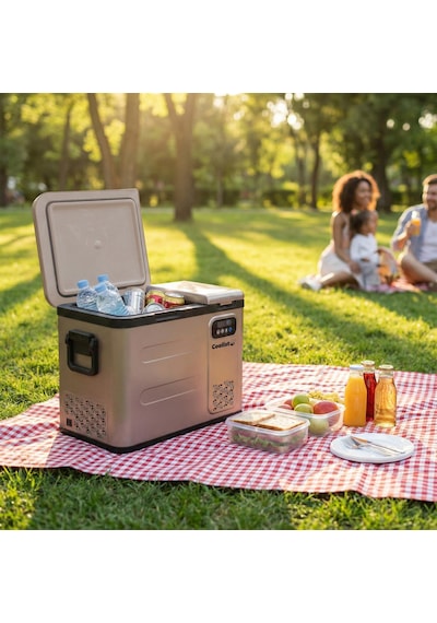 Coolist Clk50d 12/24v/220volt 49 Litre Çift Bölmeli Outdoor Kompresörlü Bluetooth Bağlantılı Oto Buzdolabı