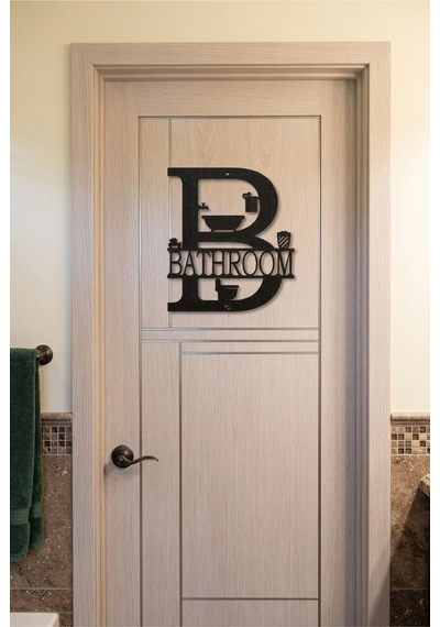 Banyo Kapı Tabelası Şık Tasarım
