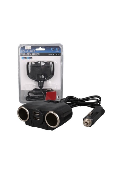 Olesson 1630 12-24v Çift Usb Girişli 120w 80cm Kablolu 2 Lı Araç Çakmak Çoklayıcı Diğer