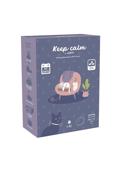 M-pets Keep Calm Calming Sakinleştici Kedi Tasması Gri 244-77004.01