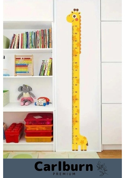 Özel Üretim İz Bırakmayan Çift Taraflı Bantlı Silinebilir Ev Sevimli Sarı Zürafa Boy Ölçüsü Sticker