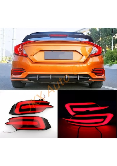 Honda Civic 2016-2022 Fc5 E Dizayn Arka Sis Takımı