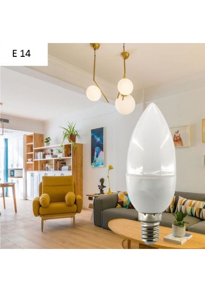 Çok Şık 7W Buji Mum Led Ampul Avize Abajur Ampul 10 Adet