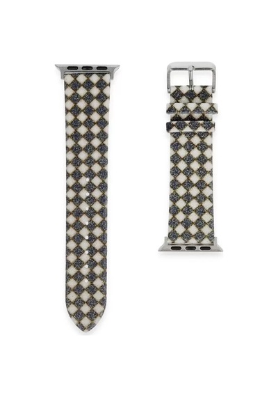 Zenviaat Newface Apple Watch Uyumlu42mm Karo Motif Kordon - Siyah Znv2027