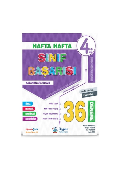 Üçgen 2025 4. Sınıf Hafta Hafta Sınıf Başarısı 36 Fasikül Deneme