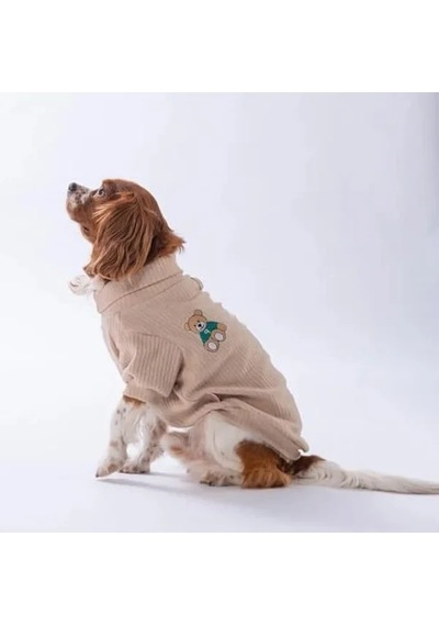 101Dzyn Bej Renkli Teddywood Sweatshirt, Küçük Irk Köpekler İçin, L Boy 60771758 Black