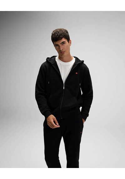 Ellesse Fermuarlı Kapüşonlu Siyah Erkek Sweatshirt Em581 Siyah