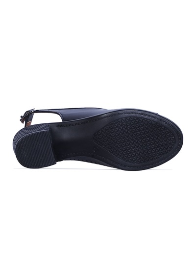 Moda Ayakkabı 549 Kadın 5cm Topuklu Sandalet Ayakkabı Siyah