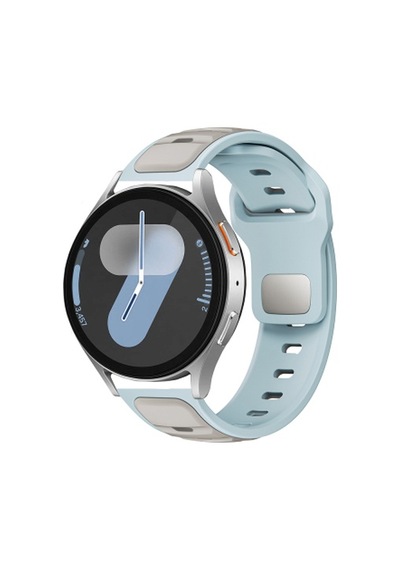Xiaomi Redmi Watch 5 Active Uyumlu Krd-135 22mm Silikon Kordon Strap Kayış - Açık Mavi-gri