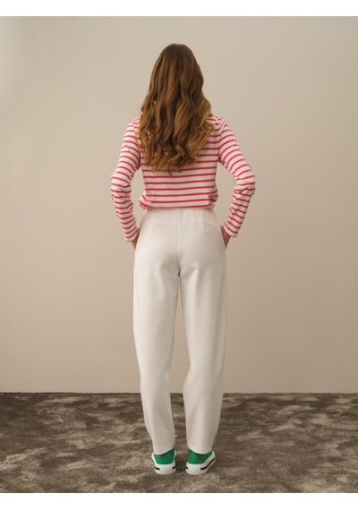 Xint Ekru Regular Fit Pamuklu Sweat Pantolon 470411 Beyaz