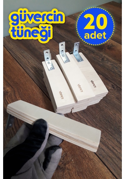 Wings Ahşap Güvercin Tüneği 14 cm | 20 Adet | Bekar Güvercin Tüneği | Ahşap Tünek | Dinlenme Tüneği