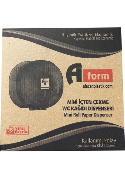 A Form Kta 100 Küçük İçten Çekme Cimri Tuvalet Kağıt Dispenseri Aparatı - Beyaz - Plastik