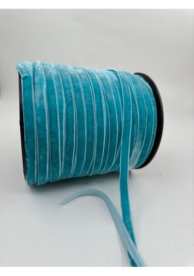 Paşateks- 1 Cm Düz Kadife-5 Metre -ki.yeşil