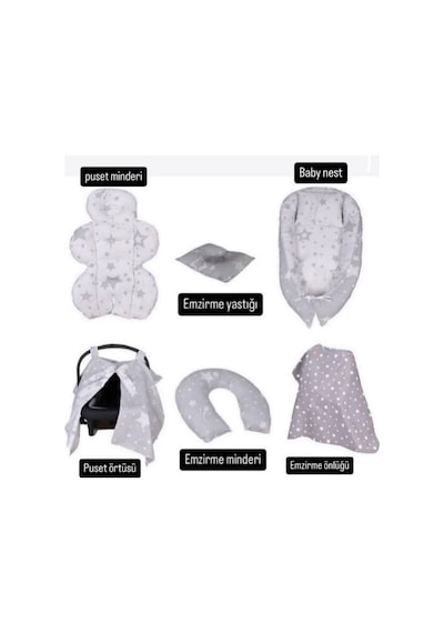 Öykü Bebek Dunyasi 11 Parça Bebek Çeyiz Seti Bebek Arabası-puset-puset Örtüsü-babynest-puset Minderi-yağmurluk