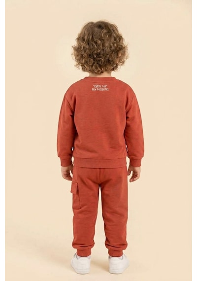 Ahengim Erkek Çocuk Pamuklu Baskılı 2 Li Takım Sweatshirt Eşofman Altı 1-4 Yaş Ak122 Turuncu Ahengim Erkek Çocuk Pamuklu Baskılı 2 Li Takım Sweatshirt Eşofman Altı 1-4 Yaş Ak122 Turuncu