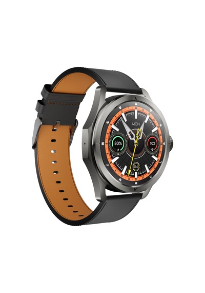 Kalobee Sk44 Business Amoled Ekran 3 Kordonlu Akıllı Saat İphone & Android Uyumlu,48 Mm Siyah