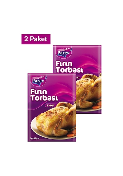 Fırın Torbası 8 Adet 24 X 38 Cm İkili Set