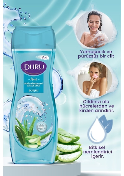 Moods Deniz Mineralleri & Aloe Vera Duş Jeli 4x450ML Diğer