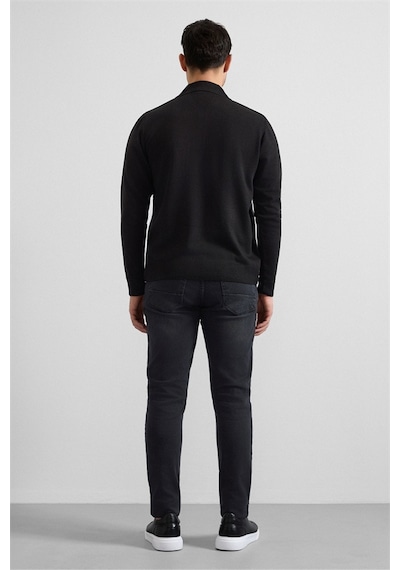 Süvari Siyah Regular Düz Fermuarlı Polo Yaka Sweatshirt Sw2013700011-s09 Siyah Süvari Siyah Regular Düz Fermuarlı Polo Yaka Sweatshirt Sw2013700011-s09 Siyah